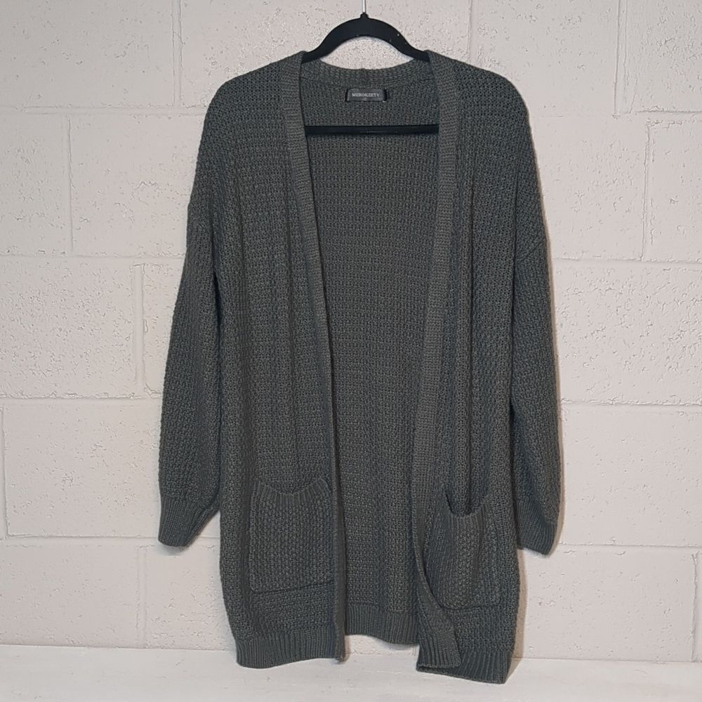 Merokeety Women's Open Front Long Cardigan Oversized Size Small